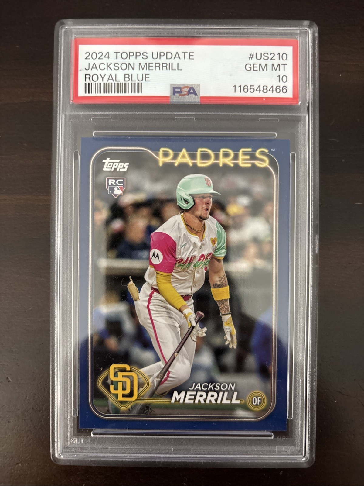 2024 Jackson Merrill  Topps Update Royal Blue Rookie RC #US210 PSA 10