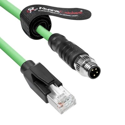M8 A-Code 4 Pin to RJ45 Ethernet Cable Cat5e HighFlex Shielded for Beckhoff 50cm