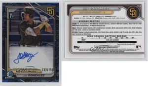 2024 Bowman Chrome Prospect Blue Lunar Refractor /150 JD Gonzalez #CPA-JGO Auto