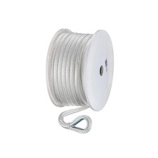 Seachoice Boat Anchor Rope, Double-Braid, Nylon, Achor Line, 1/2 in. X 100 Ft.,