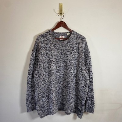 Levi's Relaxed Fit Knit Marbled Crewneck Sweater Mens XL Neutral Cozy Gorpcore
