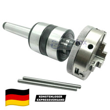 Mitlaufende MK2 Zentrierspitze mit 65mm Dreibackenfutte Neu Bluefox