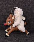 Dept 56 Snowbabies Guiding The Sleigh Rudolph Reindeer Ornament 4" Figurine