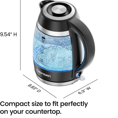 Electric Kettle, 1.8L 1500W, Hot Water Boiler, Removable Lid for Easy Cleanin... - Picture 8 of 8