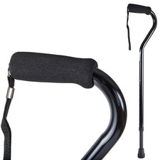 Walking Cane Adjustable 30-39 Inch Lightweight Ergonomic Black DMI 502-1304-0255