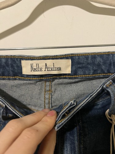 NWT Nelle Aterlier Kate Jeans Straight Leg Sapphire Size 27 $238 L26 - Picture 6 of 10