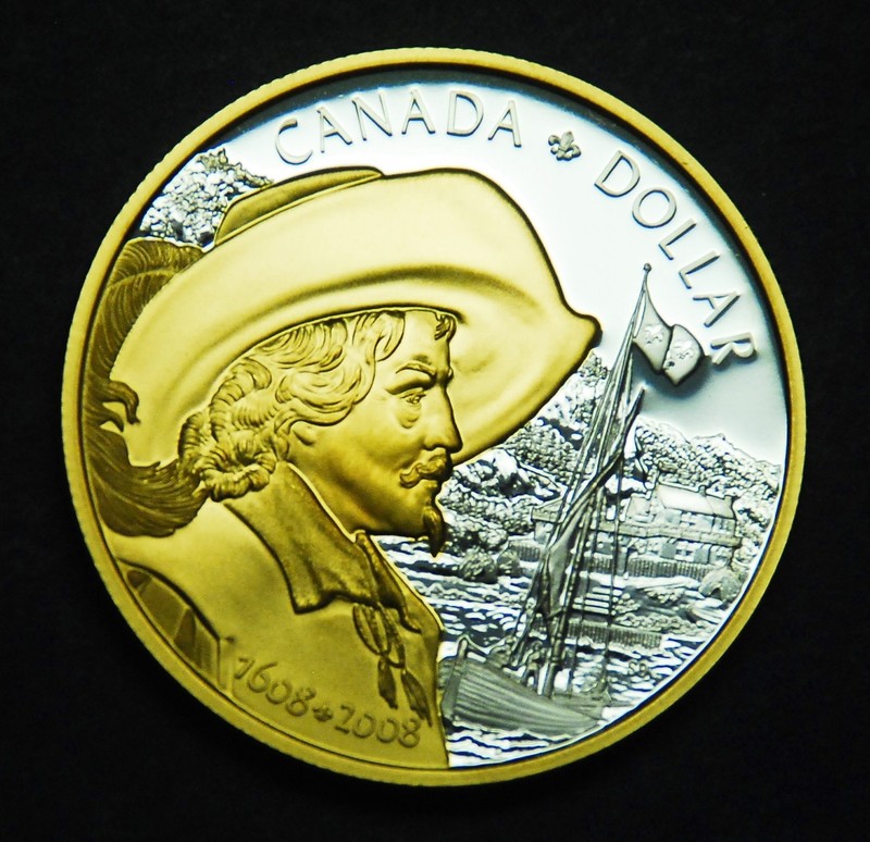 2008 proof sterling Canadian dollar - the 400th ann. of the founding of Quebec