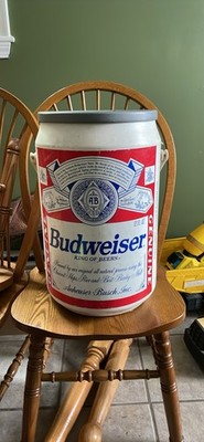 Budweiser Beer Can Shaped Cooler with Handle and Lid Breweriana