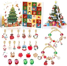 2025 Christmas Advent Calendar Jewelry Kit for Kids - 24 Day Countdown