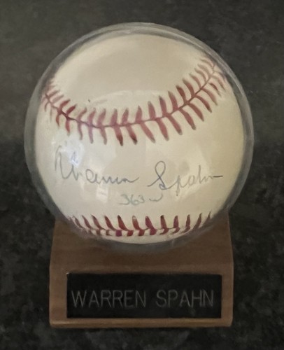 Warren Spahn signierter offizieller National League Baseball - mit Aufschrift JSA Autogramm