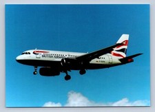 BRITISH AIRWAYS AIRBUS A319 VINTAGE AIRLINE ISSUE POSTCARD BA 1