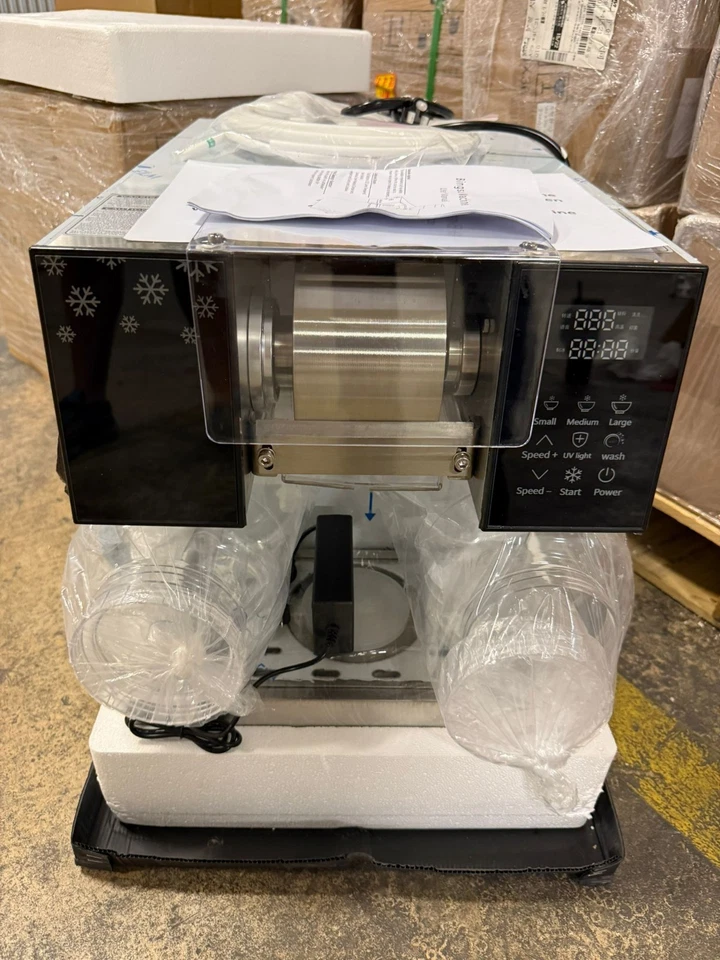 Máquina comercial para hacer copos de hielo de nieve - Modelo 120, refrigerada por agua, 1300 W Foto 3 de 4