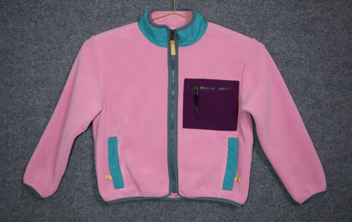 Patagonia Jacket Kids XS 5/6 Planet Pink Synchilla Fleece Mock Neck Outdoor NWOT