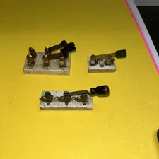 Vintage Leviton Trumbull Porcelain Knife Switches Lot Of 3