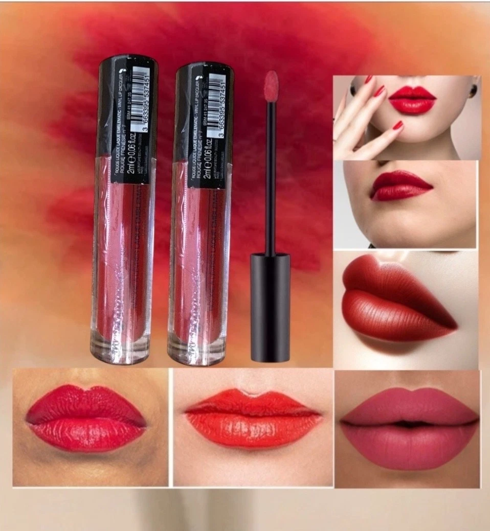 Lot 45 rouges Gemey Maybelline, l'oreal , bourjois, Rimmel, Neutrogena