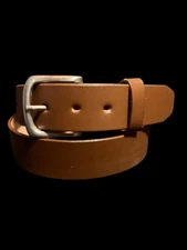 Plain Brown Men’s Leather Belt Casual Men's Belts With Snaps Removable Buckle
