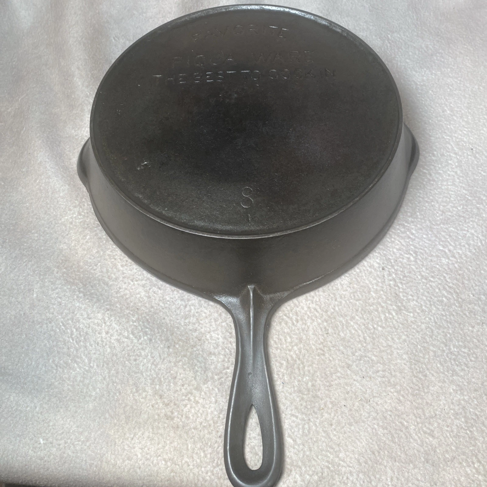 Favorite Piqua Ware THE BEST TO COOK IN #8 Cast Iron Skillet