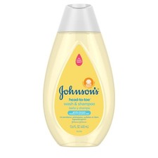 Johnson's Head to Toe Baby Shampoo and Body Wash 13.6 Fl Oz Gentle Cleansing