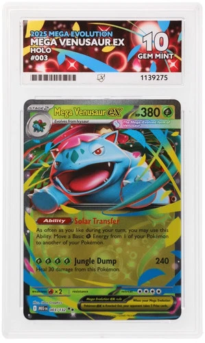 ACE 10 Mega Venusaur EX 003/132 Mega Evolution Pokemon Gem Mint