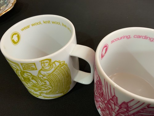 2 Herdy Wool Journey Mugs Pink and Green - Picture 9 of 9