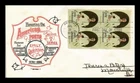 US COVER EMILY DICKINSON AMERICAN POET FDC BLOCK OF 4 ARTOPAGES CACHET