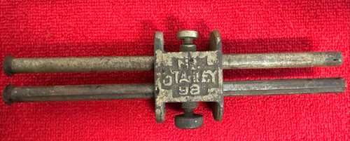 Vintage Stanley No. 98 Double Stem Mortise & Marking Gauge Scribe Hand Tool