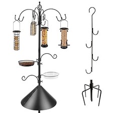 Bird Feeding Station Kit Bird Feeder Pole Wild Bird Feeder Kit with Squirrel ...