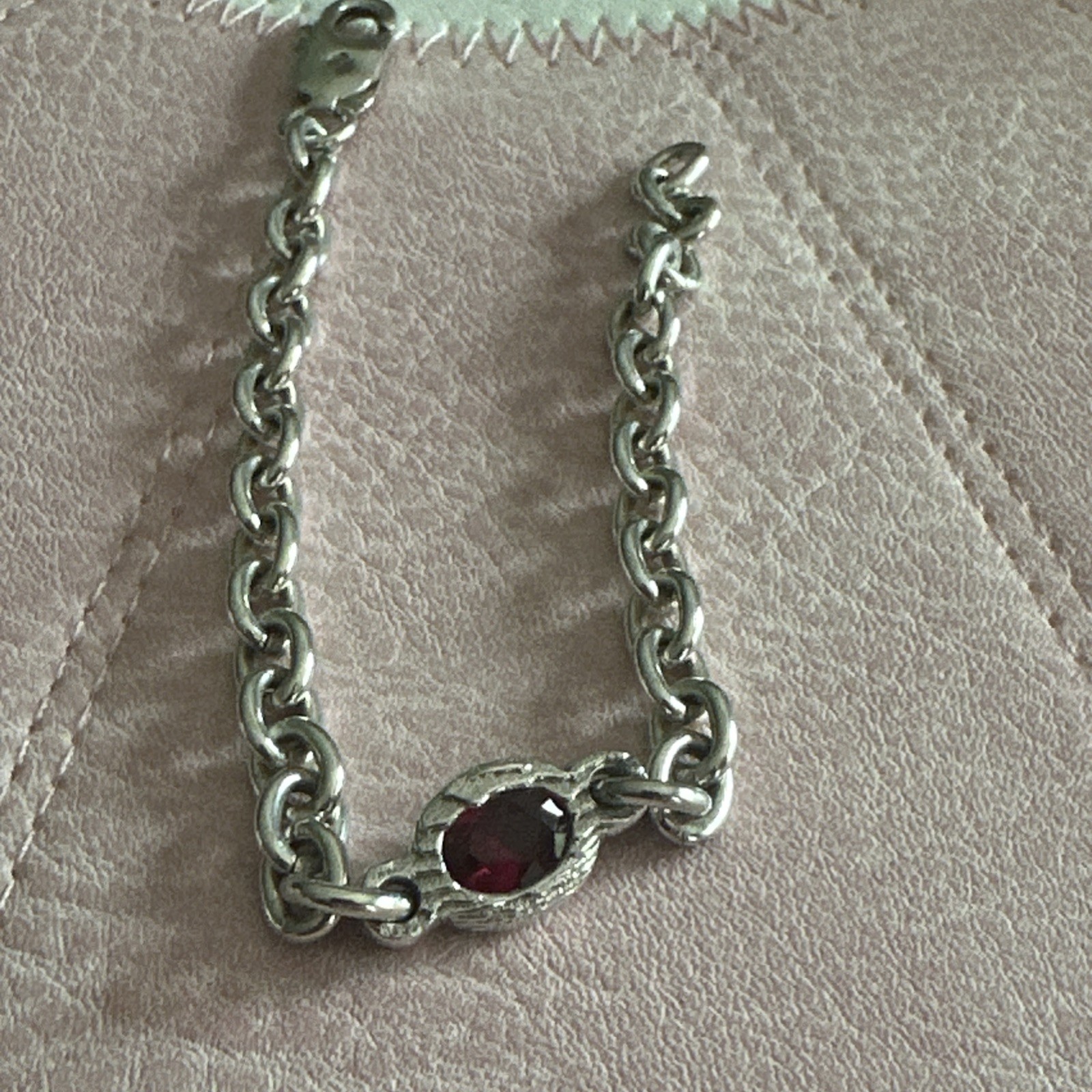 Ruby Cable Chain Bracelet - image 1