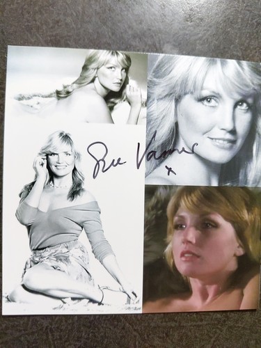 SUE VANNER handsigniertes Autogramm 4x4 FOTO -SCHAUSPIELERIN- JAMES BOND 007