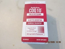 Triquetra SoActive COQ10 Phytosome 60 Capsules 250 mg Sealed Bottle
