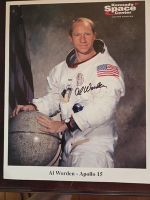 Apollo 15 Moon Astronaut AL WORDEN hand signed NASA 8x10 Lithograph Photo 