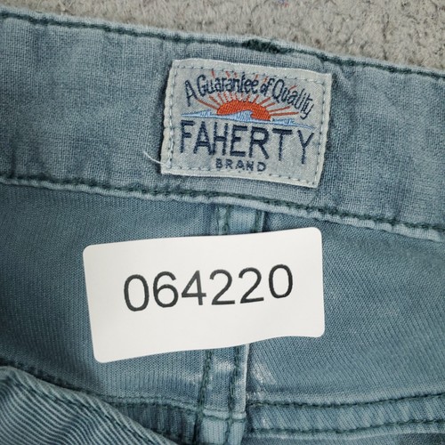 Faherty Pants Mens Size 33x32 Blue 5 Pocket Chino Trousers *FADED* - Picture 14 of 14