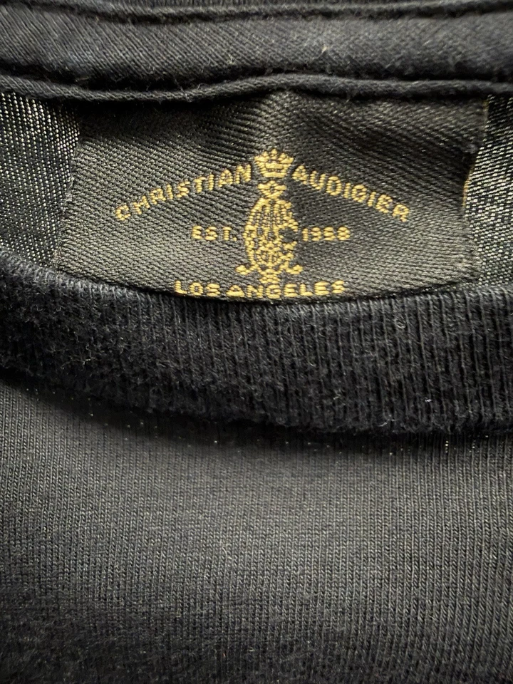 Christian Audigier USA Shirt Wings Crest Men’s M 2000s Ed Hardy Era Streetwear - Image 3 of 4