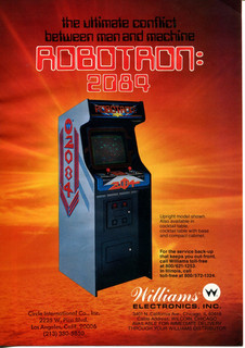 Robotron 2084 Foldout Williams Video Arcade Flyer / Brochure / Ad