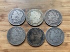 US Morgan Silver Dollars 6 coins Pre 1904 Circulated/Cull Condition Lot F8 — photo 4