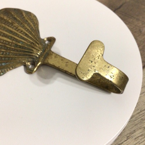 Vintage Brass Shell Seashell Wall Hanging Hook - Picture 4 of 8