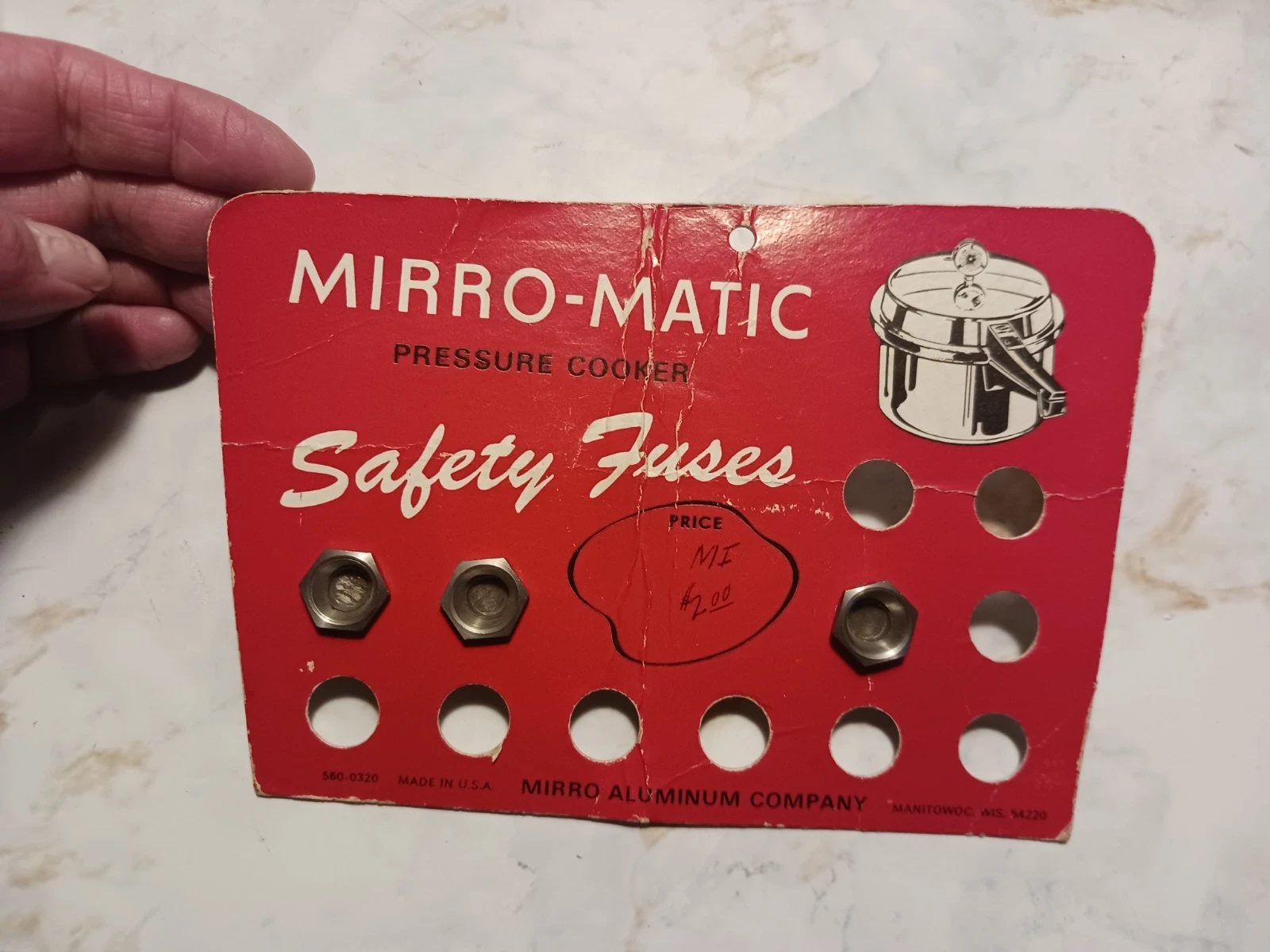 ~3 Count NOS ORIGINAL USA MADE Mirro-Matic Pressure Cooker Safety Fuses~