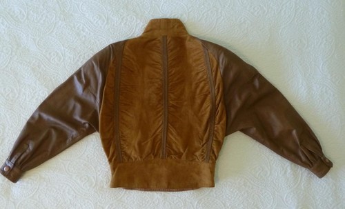 Vtg 80s Giorgio Valli Italy Couture Chestnut Suede & Leather Jacket XS S p/o Set - Bild 7 von 24