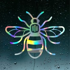 Oil Slick Manchester Bee Vinyl Decal Bumper Laptop Sticker Car Van Worker Bee