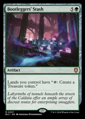 Bootleggers's Stash 0207 Non Foil Mythic Bloomburrow Commander MTG NM