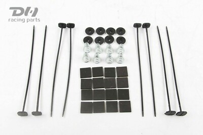 2 Sets Electric Radiator Fan Mounting Kit Zip Ties Strap Tabs Springs Tie Strap
