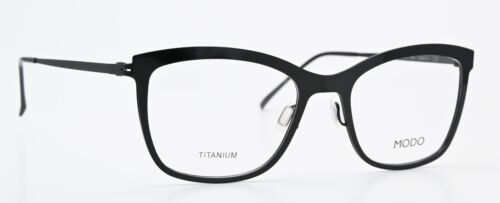 MODO Brille Model 4111 BLK 53-19 145 Titanium Leicht Glanz Schwarz Cat Eye Large - Bild 8 von 8