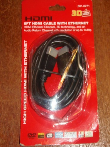Cable HDMI 3D Calidad Premium 6 pies con Ethernet-Audio Retorno 1440p Resolución RD-14 - Imagen 1 de 2