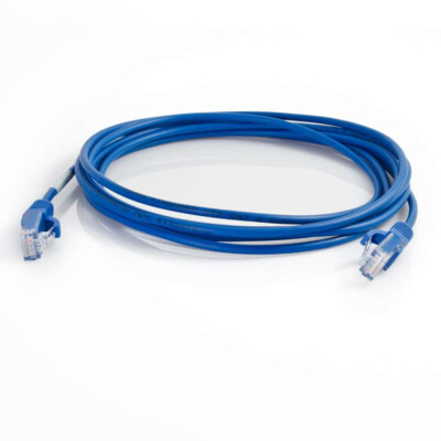 C2G Ungeschirmtes Cat6-Ethernet-Netzwerkkabel ohne Haken - Blau - 10ft 