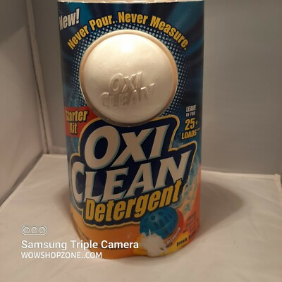 #ad NOS Oxi Clean Toss N Go Laundry Detergent Ball Fresh Scent 25 Loads Starter Kit $29.72