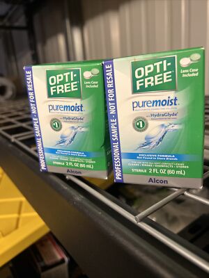 2 - NEW Opti-Free Puremoist Multi-Purpose Contact Solution & Lens 06/30/2024 Ex