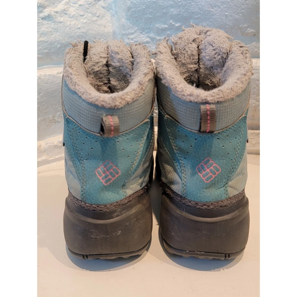 Columbia Snow Boots Girls Size 3 Bugaboot Waterproof Teal Black Winter BY1323-34 - Изображение 4 из 4