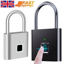 Smart Fingerprint Padlock Keyless Anti Theft Security Garden Shed Door Pad Lock