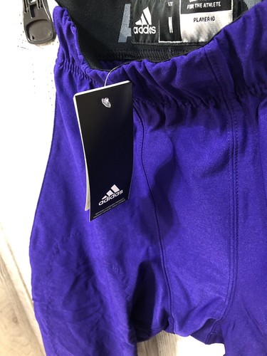 MEN'S Adidas Practice FOOTBALL PANTS /PURPLE WHITE MESH SIZE Medium NWT CG7419 - Picture 6 of 7