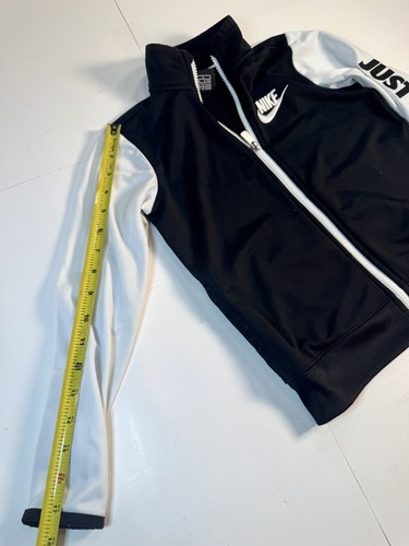 Nike Track Jacket Toddler Boys 7 Large Sportswear Just Do It Full Zip Black - Picture 4 of 7
